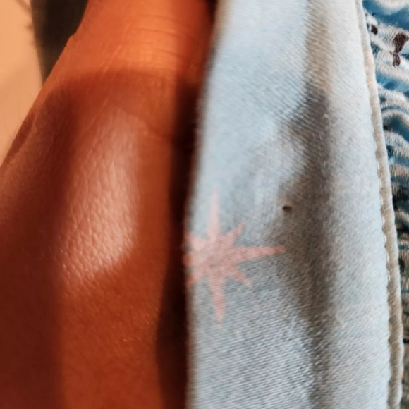 Pinup Girl Clothing BELLA VINTAGE SWING SKIRT IN BLUE FAIRY TALE CASTLE SZ S - Picture 5 of 6